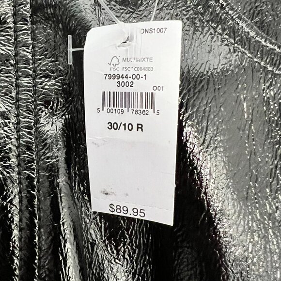 Gap Womens Faux Leather Vintage Slim Pants High Rise Black Size 10 Pockets New - Picture 10 of 10